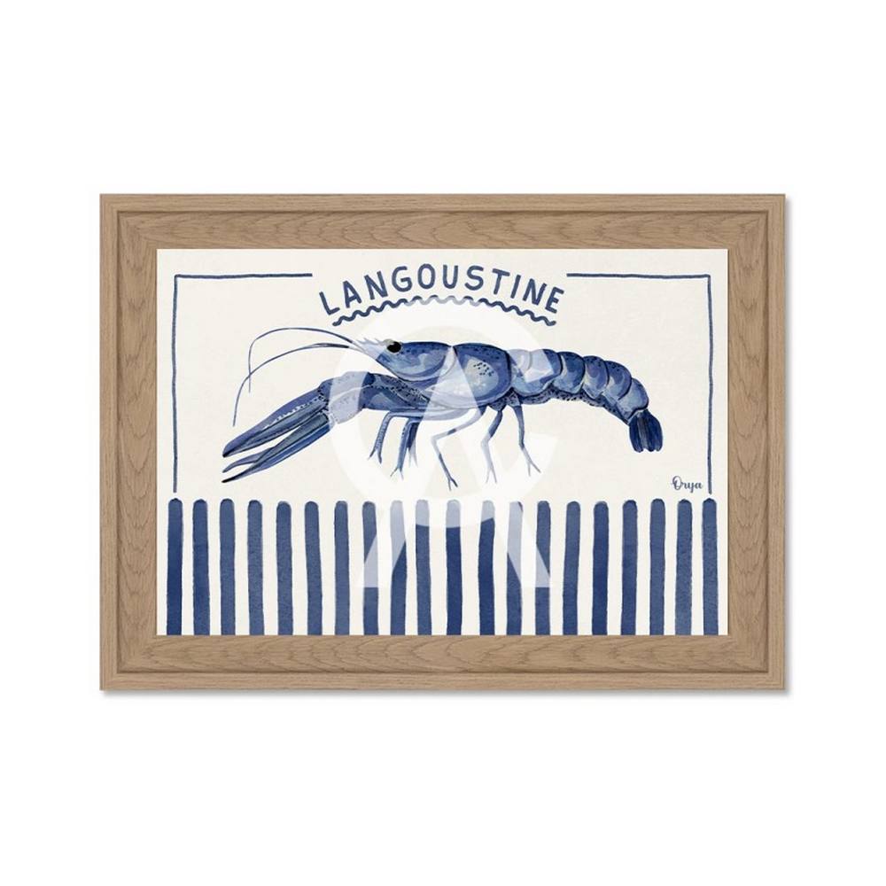 Mini Décoration Murale Langoustine Bleue