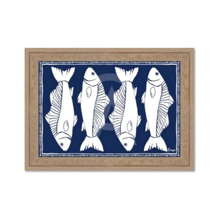 Mini Décoration Murale Poissons Blanc