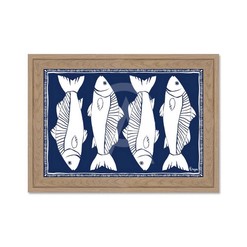 Mini Décoration Murale Poissons Blanc