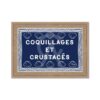 Mini Tableau Coquillages et Crustacés Bleu