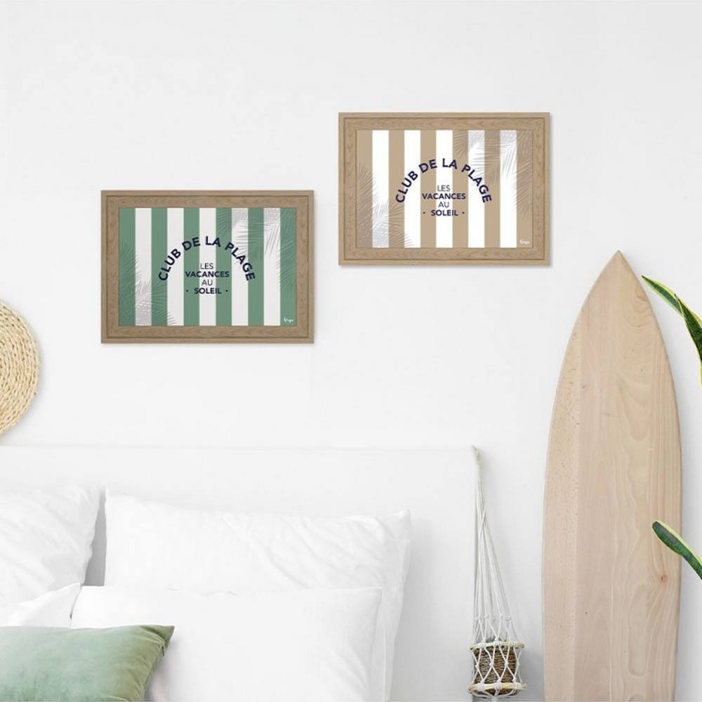 objet_deco_plage_rayures_verte_orange_les_minis_orya_cat_25156 Objet déco plage rayures vertes orange