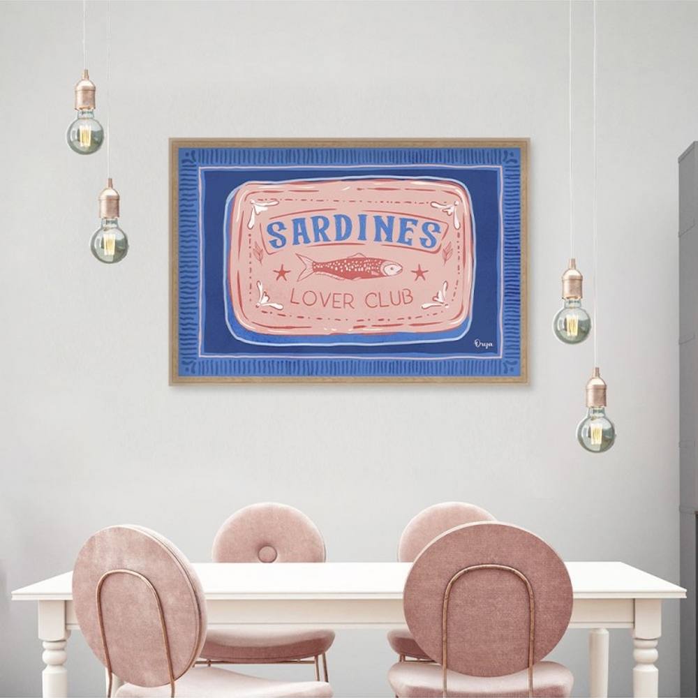 objet decoration salle a manger sardines lover club