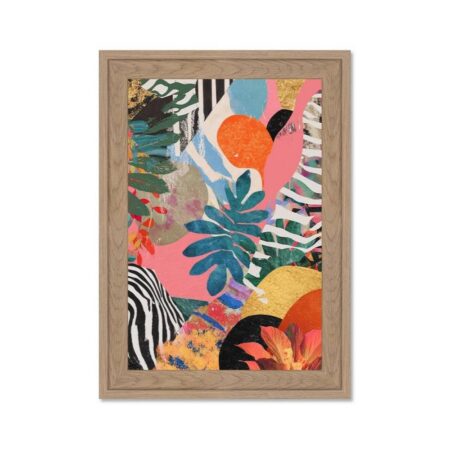 Petit Cadre Abstrait Coloré Végétal