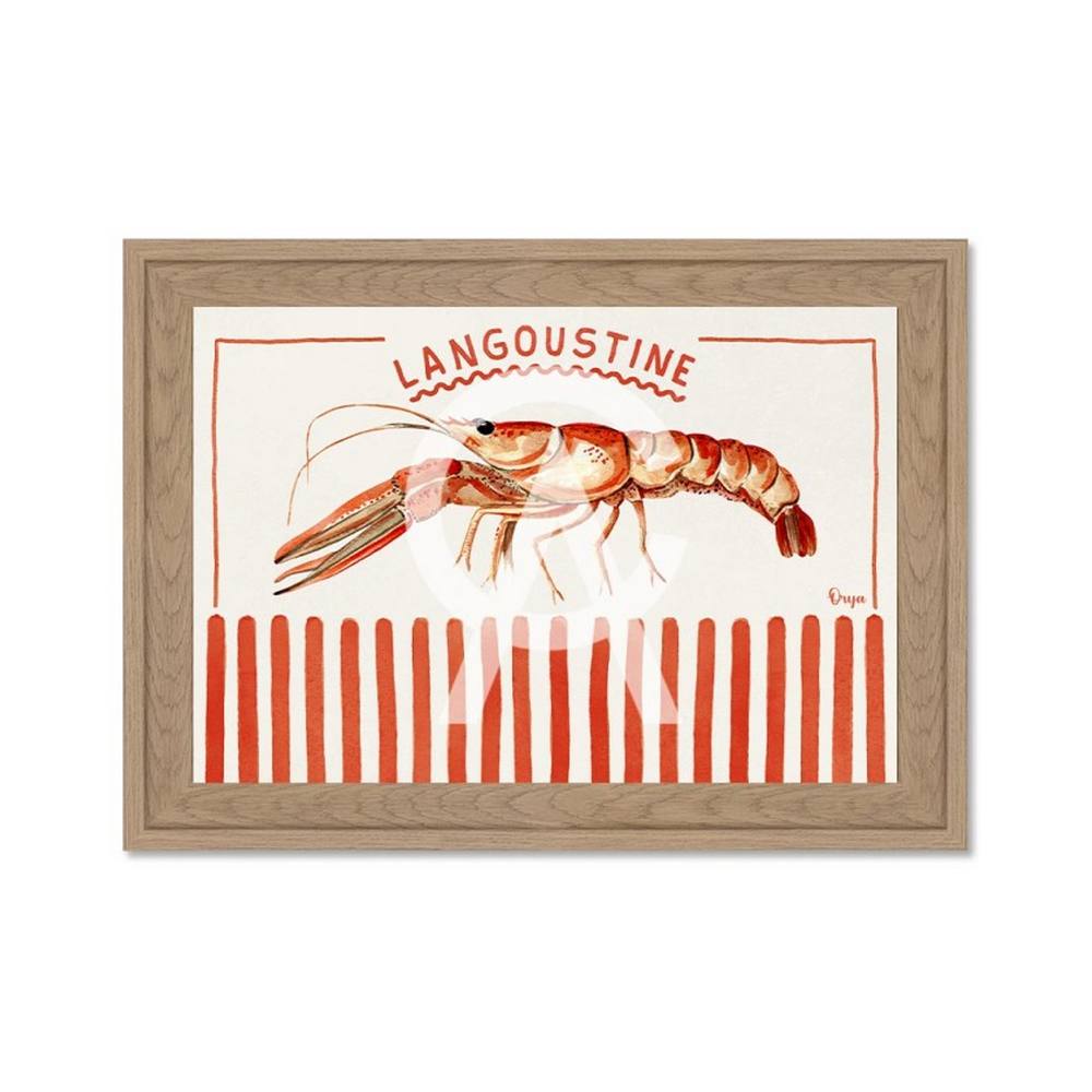 Petit Cadre Déco Langoustine Orange