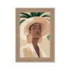 Petit Cadre Visage Femme Palmier