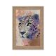 Petit Encadrement Tête Félin