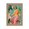 Petit Tableau Rétro Femme Vélo