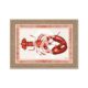 Petit Tableau Homard Rouge