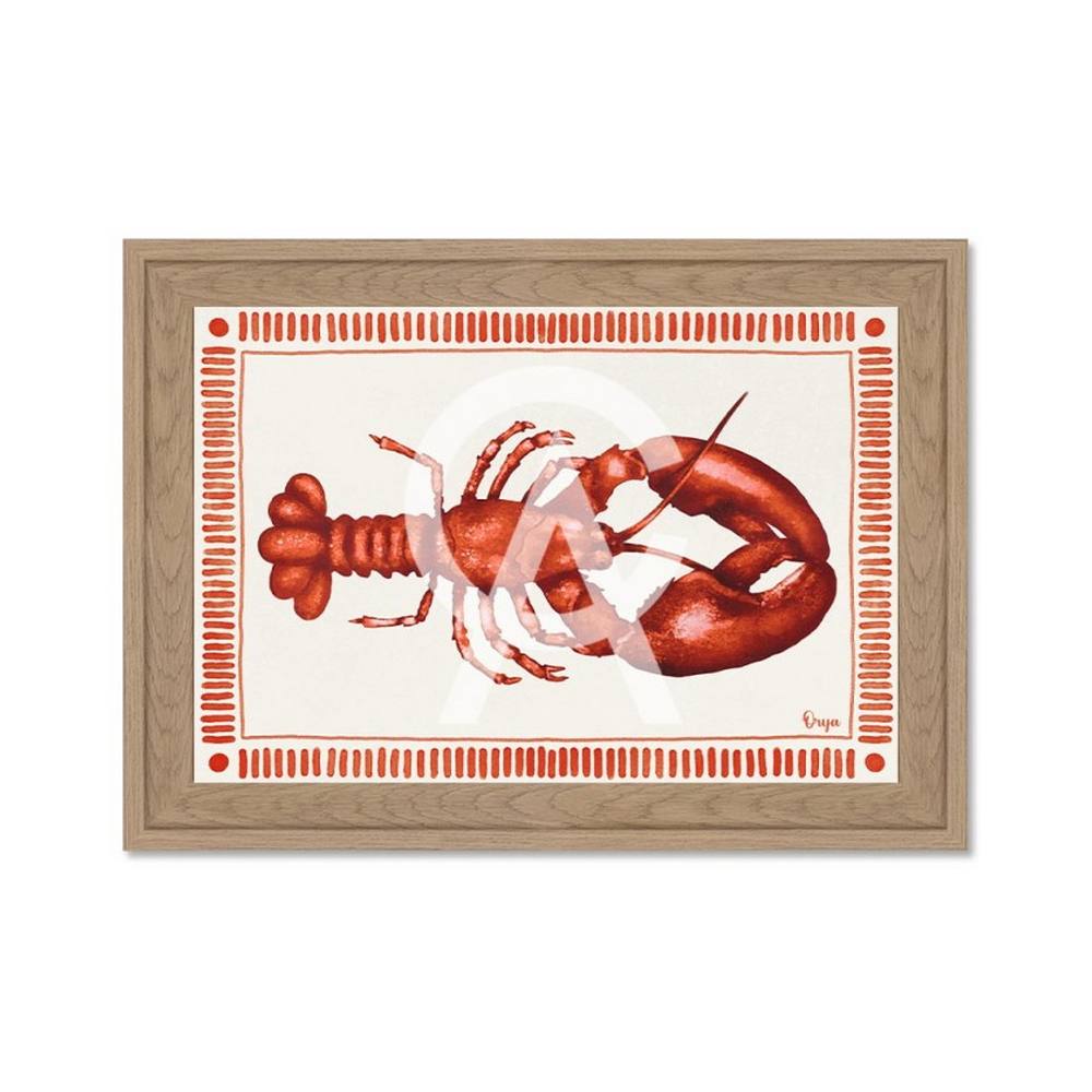 petit_tableau_homard_rouge_ambiance_bord_de_mer_les_minis_cat_25064 Petit Tableau Homard Rouge