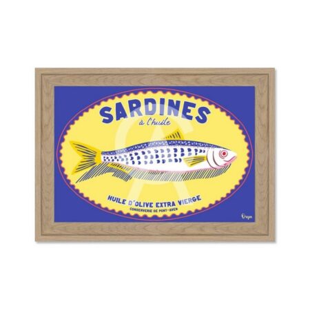 Petit Tableau Sardine Jaune