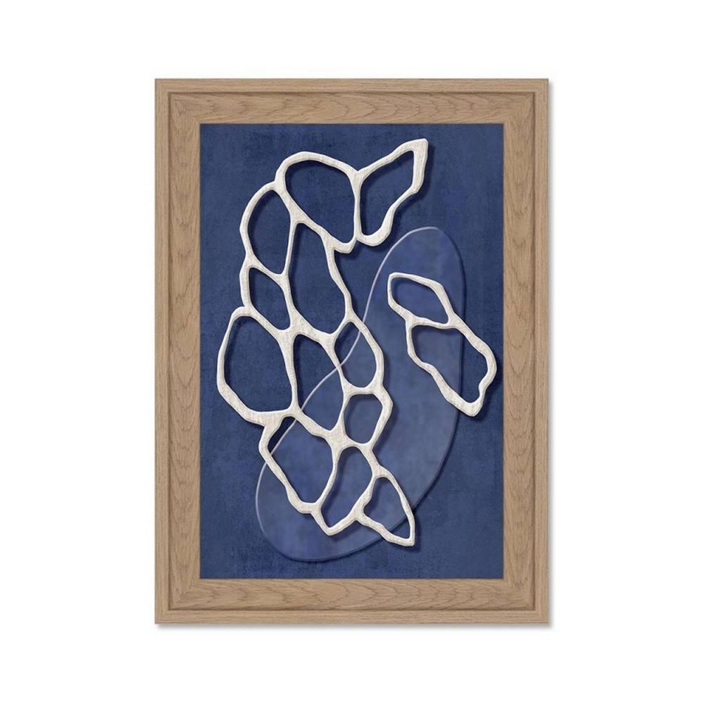 Petite Décoration Murale Bleue Abstraite