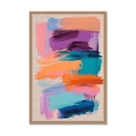 Tableau Abstrait Mauve Bleu