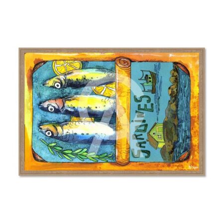Tableau Boite Sardines Maison Verte