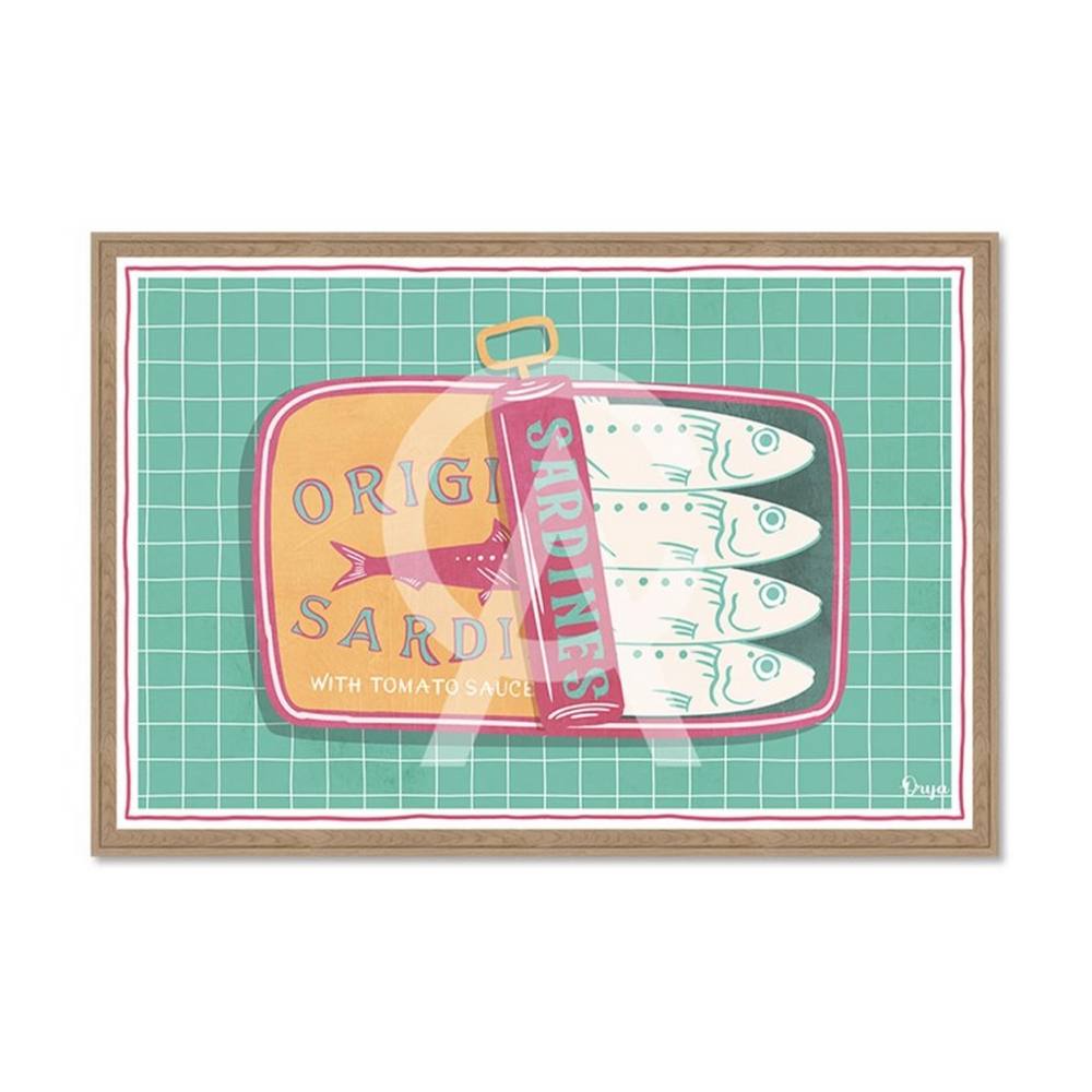 Tableau Boite Sardines Pastel