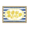 Tableau Citrons Jaunes Rayures Bleues
