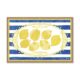 Tableau Citrons Jaunes Rayures Bleues