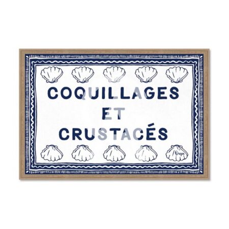 Tableau Coquillages et Crustacés Blanc