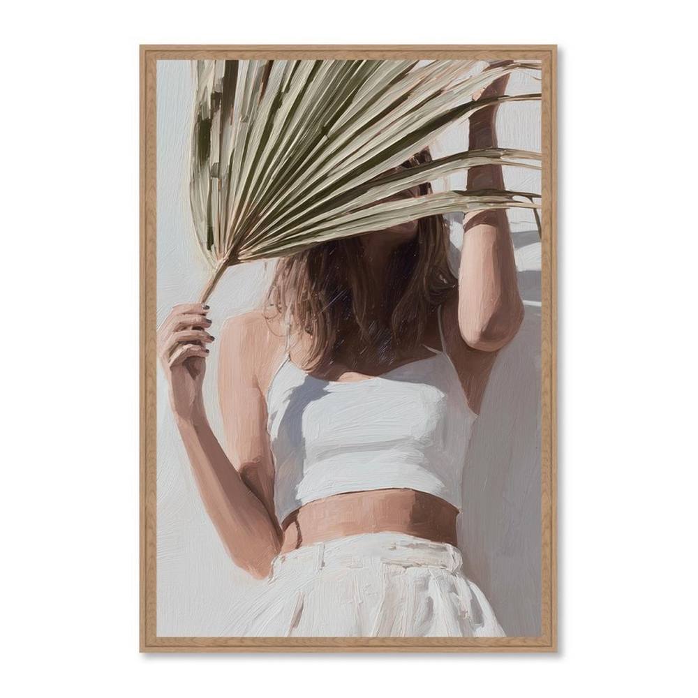 Tableau Femme Branche Palmier