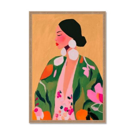Tableau Femme Profil Veste Verte