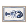 Tableau Moderne Homard Bleu