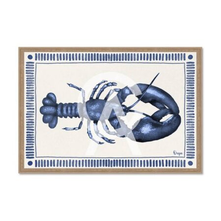 Tableau Moderne Homard Bleu