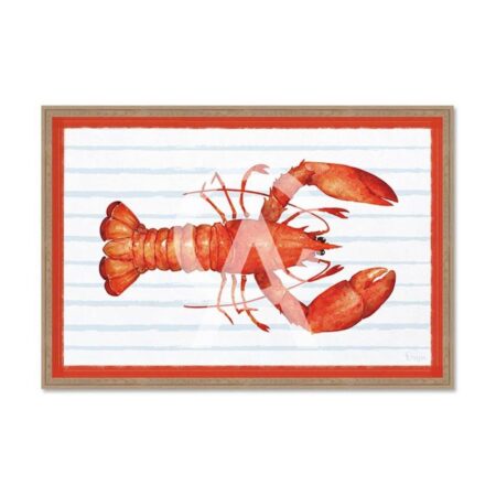 Tableau Homard Rouge Rayures