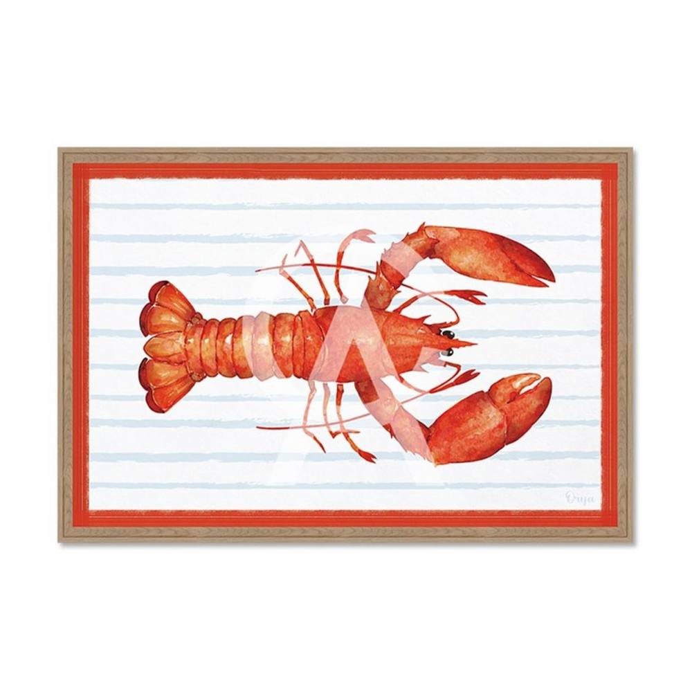 Tableau Homard Rouge Rayures