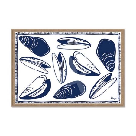 Tableau Moules Bleu Blanches