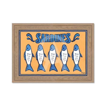 Tableau Petit Format Sardines Jaunes
