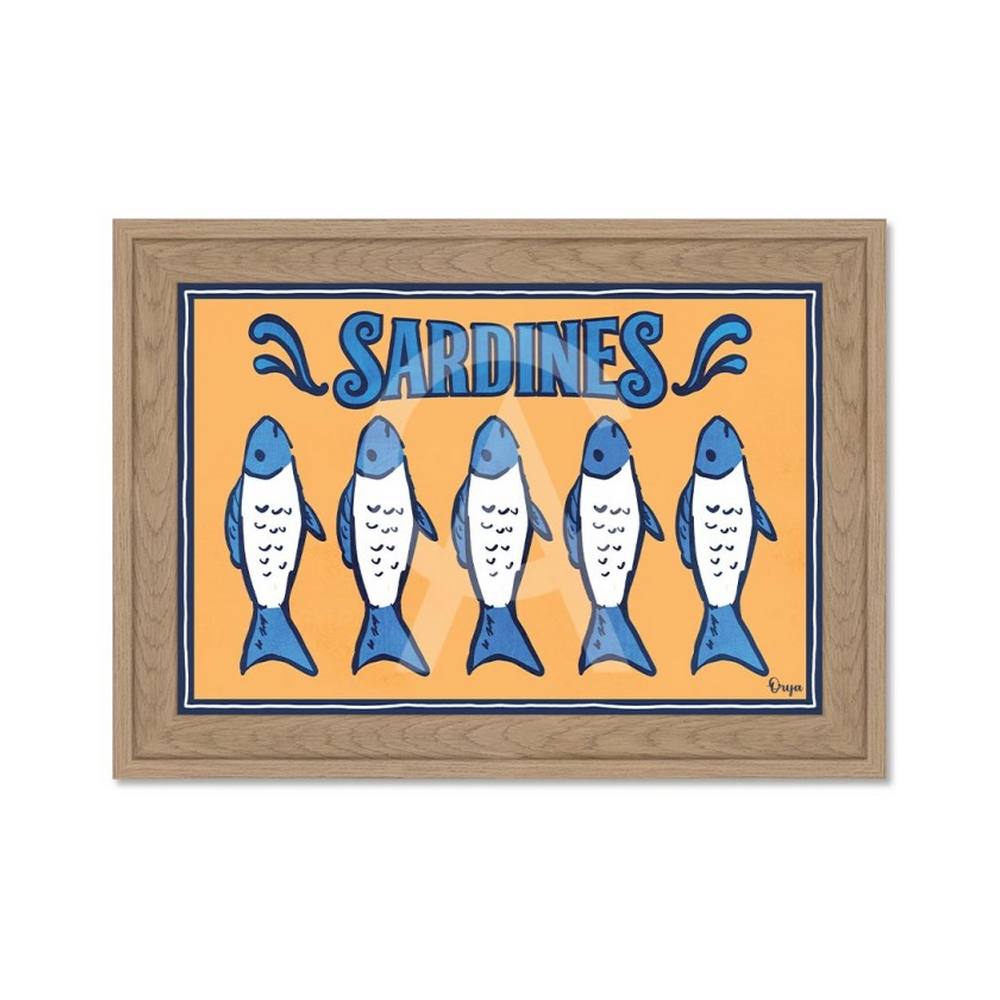 Tableau Petit Format Sardines Jaunes