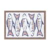 Tableau Poissons Fond Blanc Rose