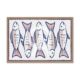 Tableau Poissons Fond Blanc Rose