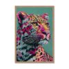Tableau Pop Léopard Coloré