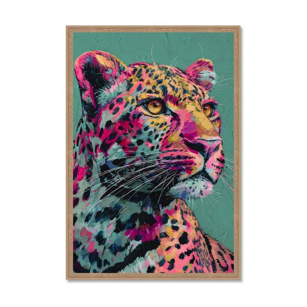 Tableau Pop Léopard Coloré