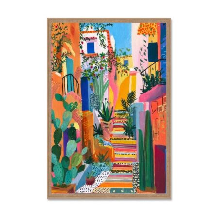 Tableau Village Espagne Coloré