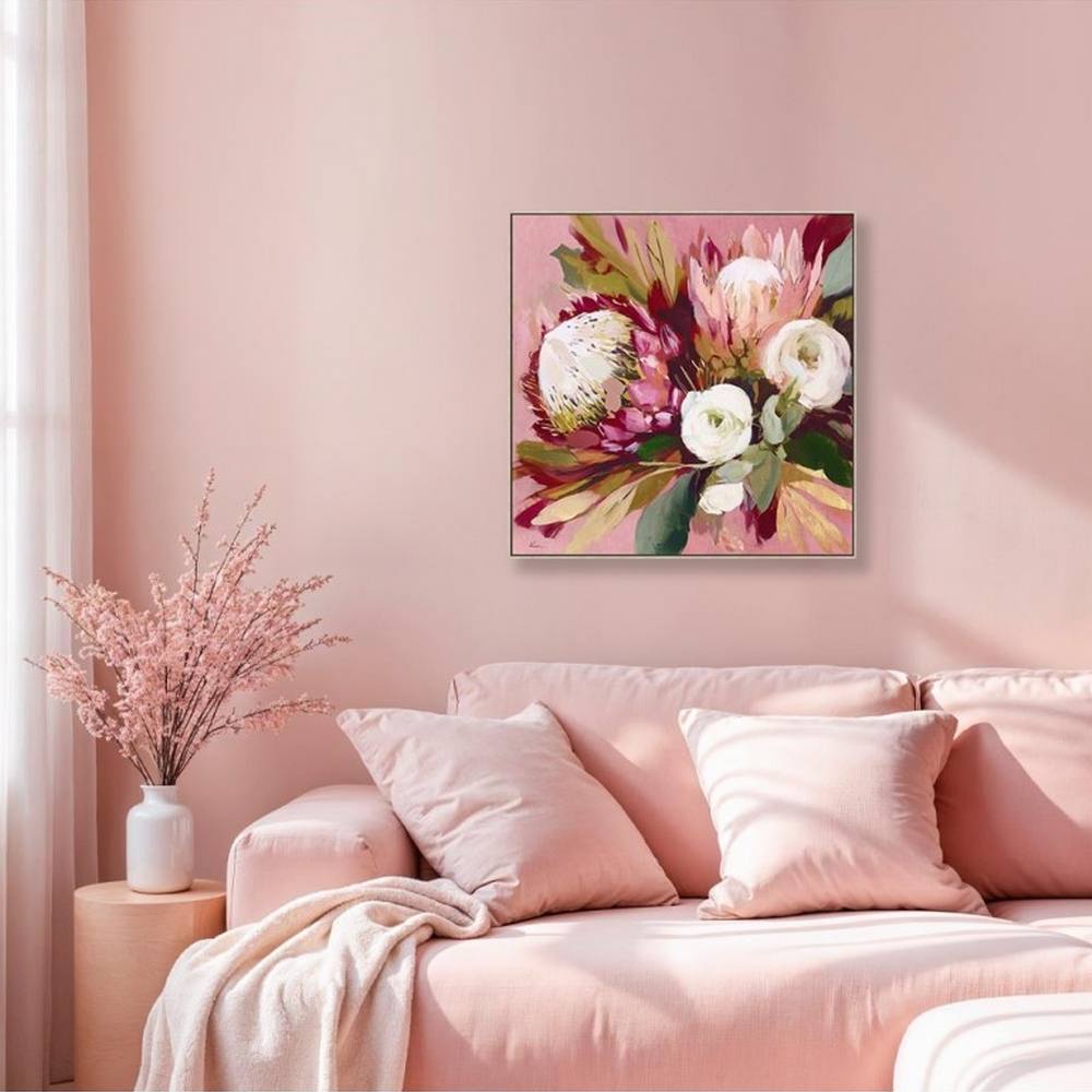 cadeau femme salon rose fleurs