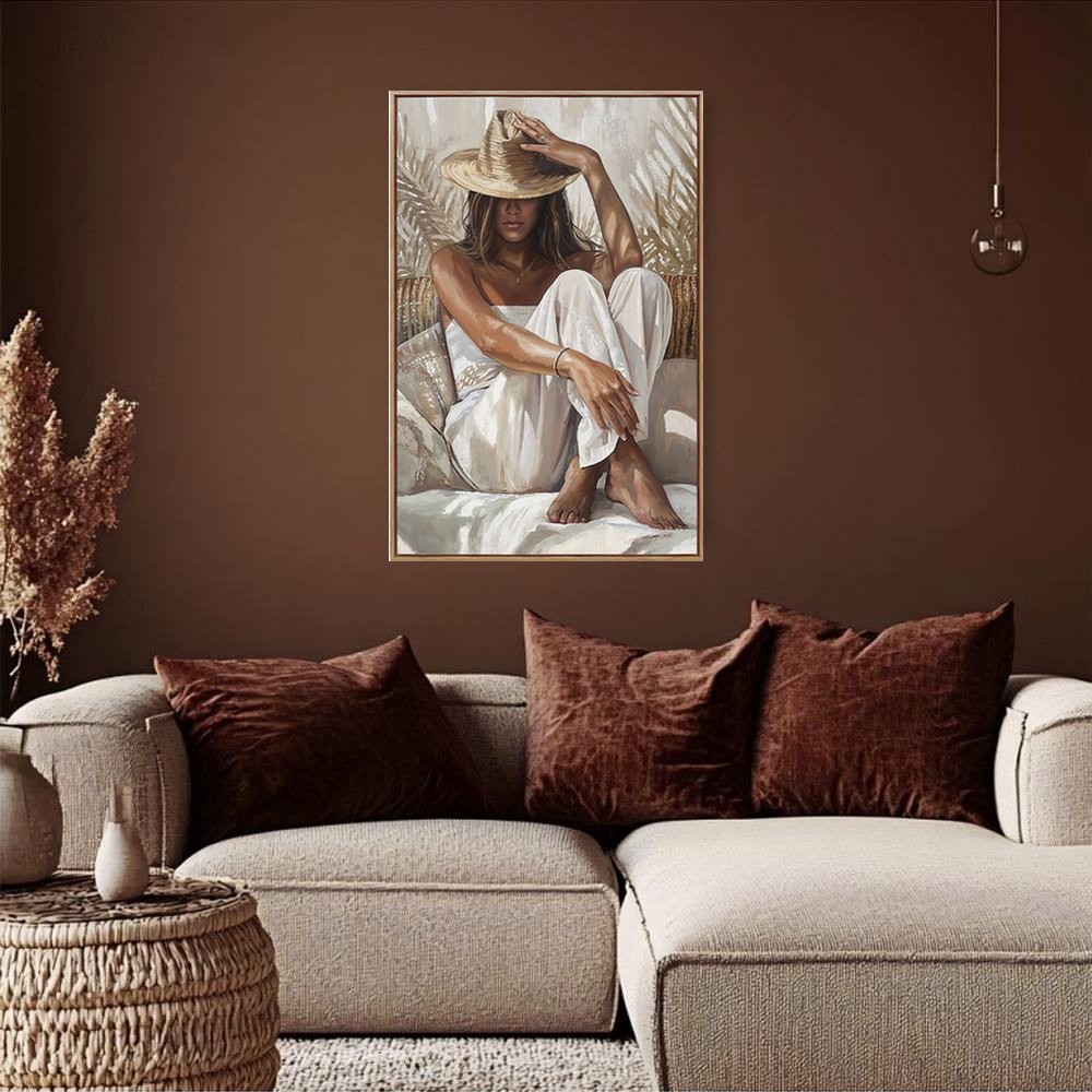 cadeau_toile_femme_assise_boheme_deco_salon_03.3550 cadeau toile femme assise bohème déco salon