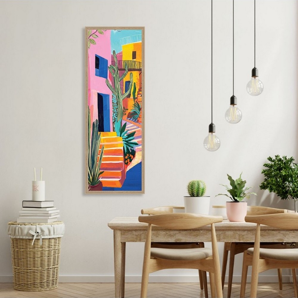 Cadre Déco Salle à Manger Village Coloré