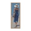 Cadre Femme Robe Bleu Plage