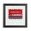 cadre azura noir verre puzzle
