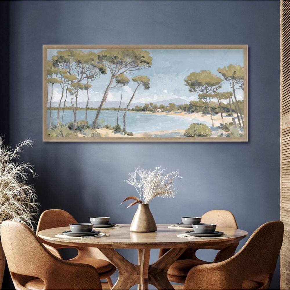 Décoration Paysage Plage Arbre Reproduction Peinture