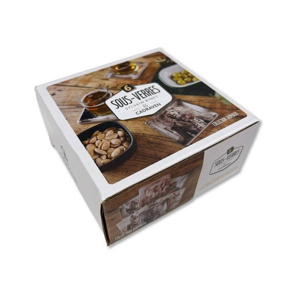 Lot de 6 sous verres binet collection animaux