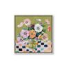 Petite Toile Bouquet Fleurs Table Multicolore