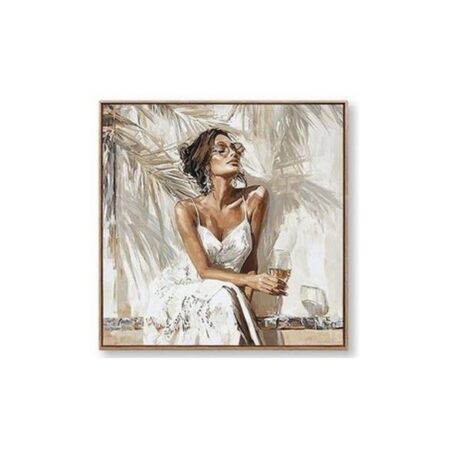 Petite Toile Encadrée Femme Bohème