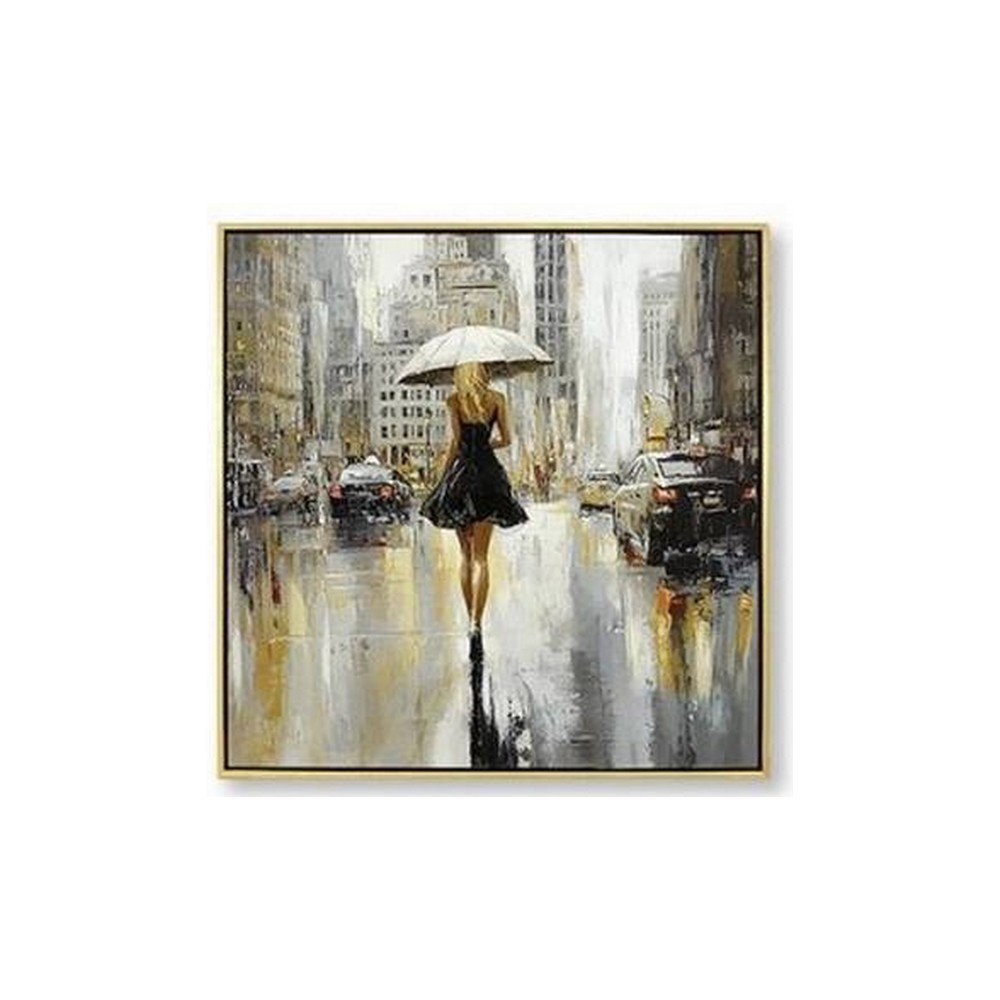 Petite Toile Encadrée Femme Robe Noire