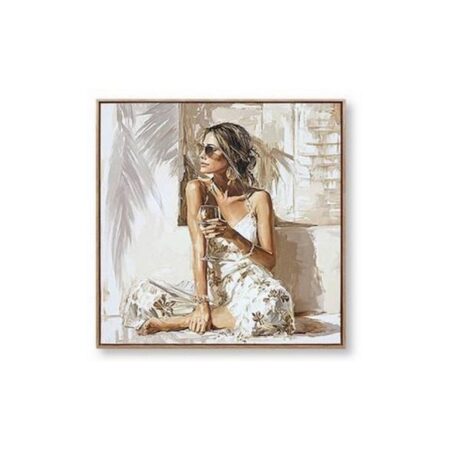 Petite Toile Femme Verre de Vin