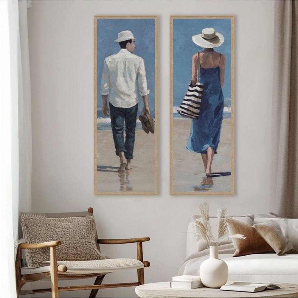 tableau_couple_plage_balade_femme_homme_orya_caf_26133g2_26112 Tableau Couple Plage Balade