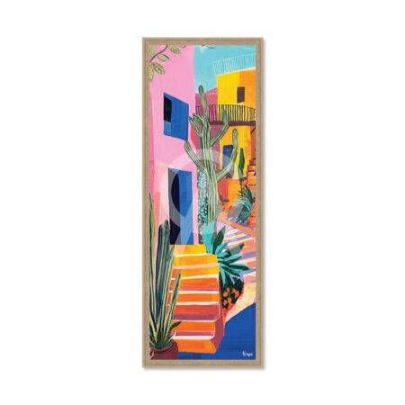 Tableau Moderne Village Multicolore