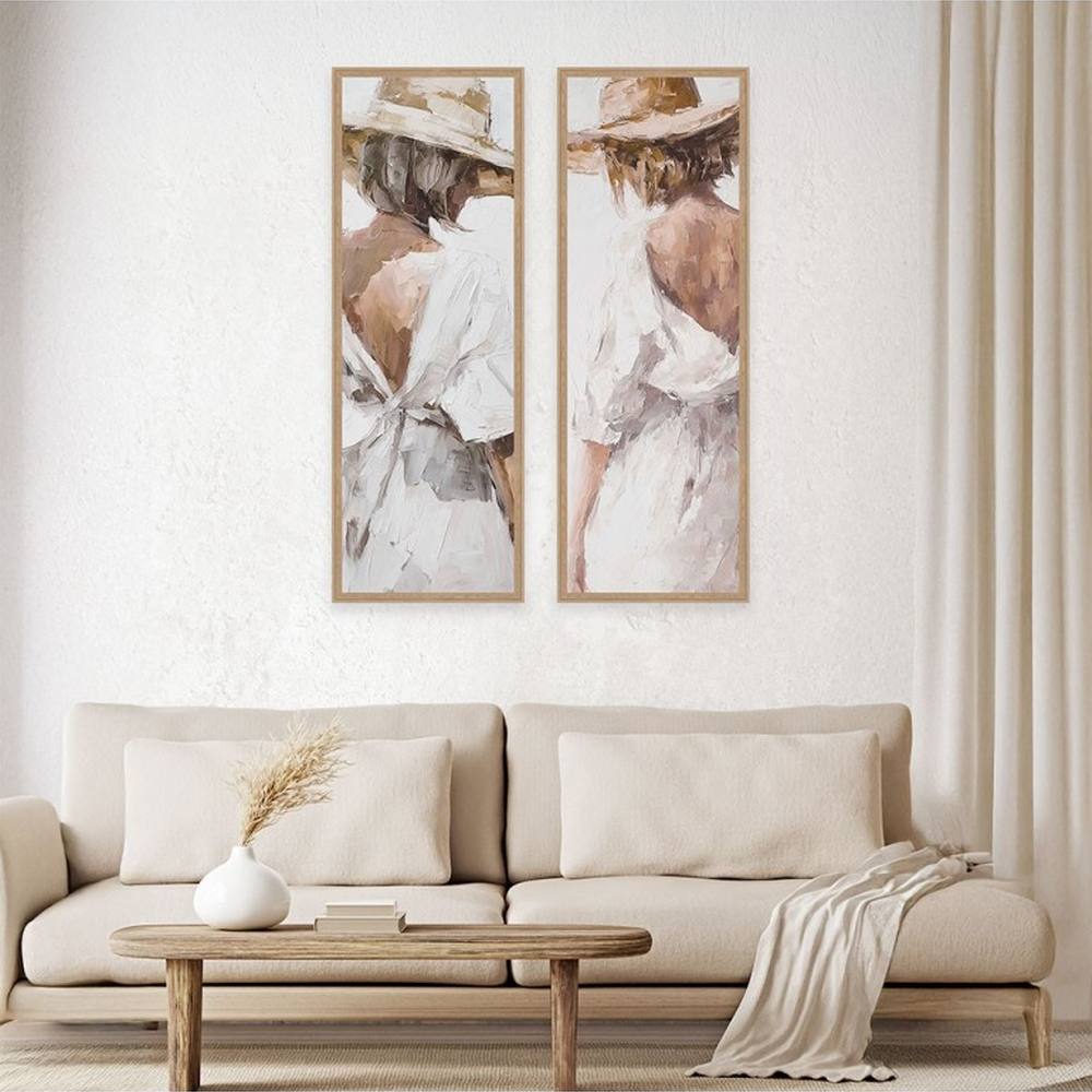 Tableaux Femmes Dos Robe Blanche Duo