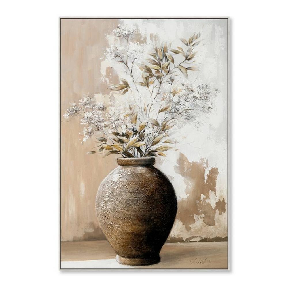 Toile Déco Pot Fleurs Terre Cuite